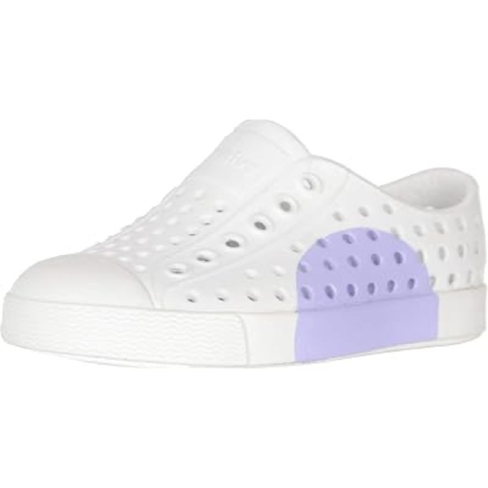 Native Shoes Jefferson Block Girls 1 Boys Juniors Shell White Sneakers Vegan - Picture 7 of 7